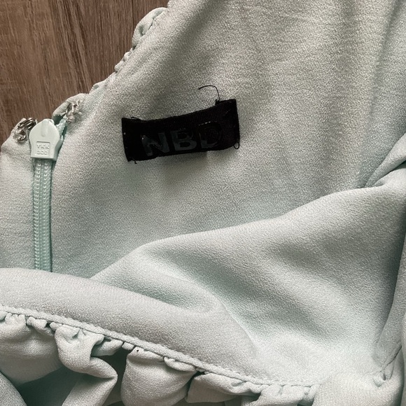 NBD Young Ma Dress Baby Blue M Ruffles Revolve Asymmetrical - Picture 3 of 6